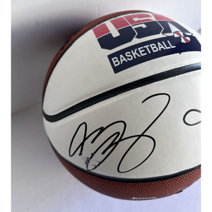USA basketball signed by Kobe Bryant and Lebron James signed with proof