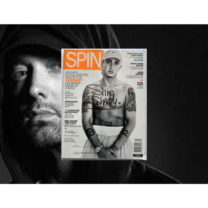 Marshall Mathers Eminem Slim Shady Spin Magazine 2002 signed with proof $249