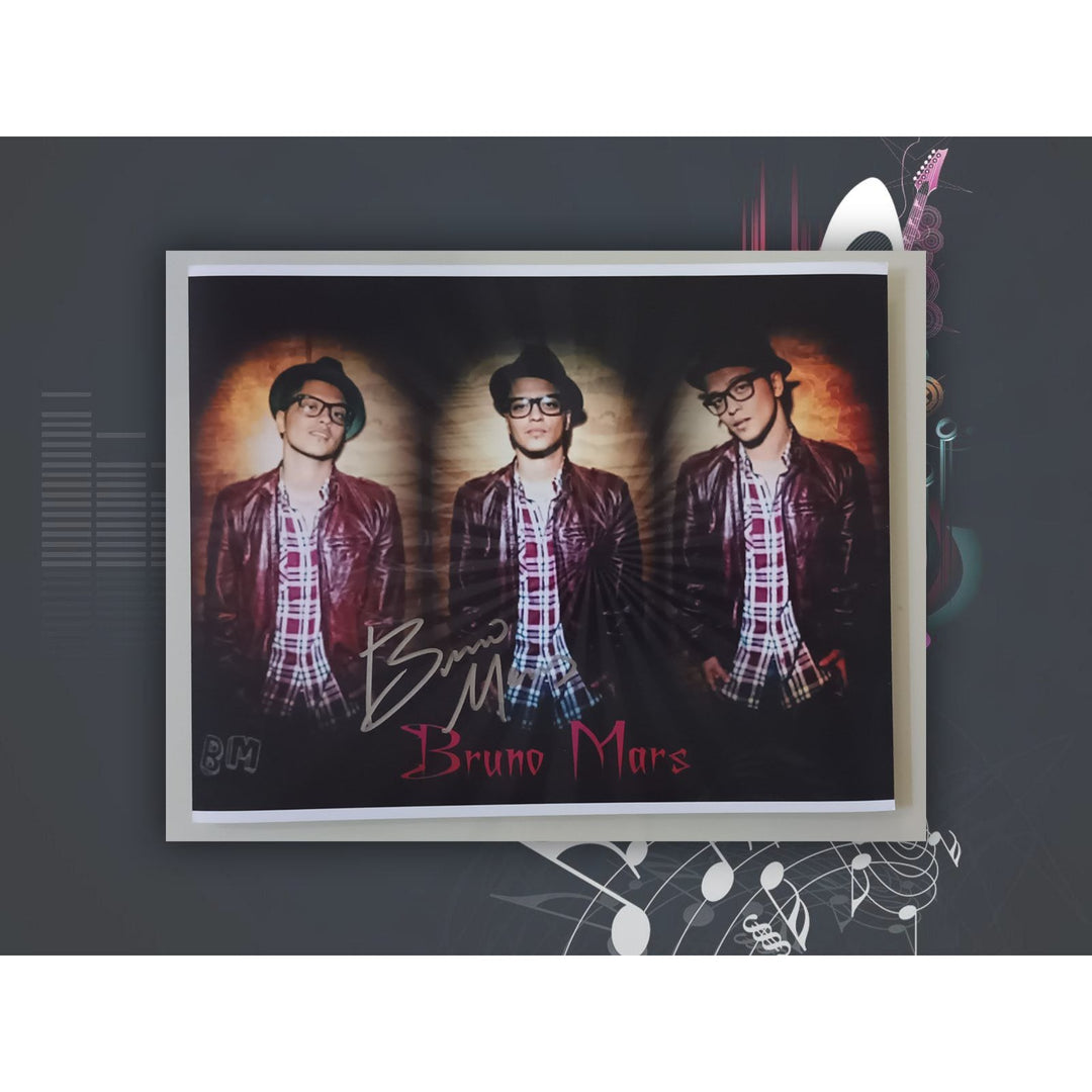 Bruno Mars 8x10 photo signed with proof