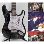 Load image into Gallery viewer, The Moody Blues Justin Hayward John Lodge Ray Thomas  electric guitar signed with proof
