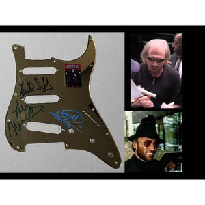 Barry Gibb, Robin Gibb the Bee Gees  Stratocaster electric pickguard signed with proof