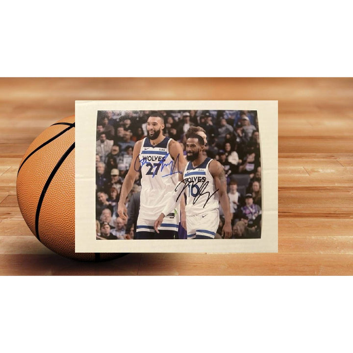 Minnesota Timberwolves Rudy Gobert Mike Conley 8x10 photo signed with proof