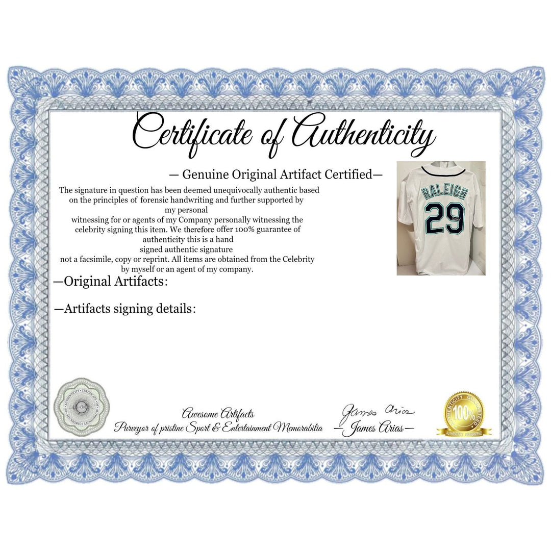 Cal Raleigh Seattle Mariners size Xl game model jersey signed with proof