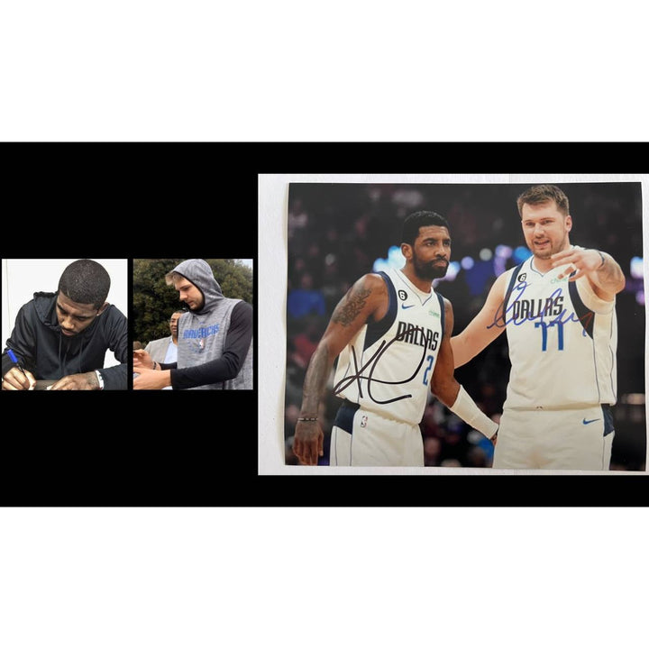 Luka Doncic Kyrie Irving Dallas Mavericks 8x10 photo signed with proof