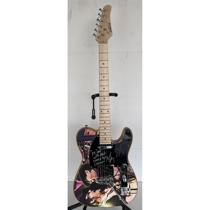 Marilyn Manson and Johnny Depp one of a kind Telecaster electric guitar signed with proof.