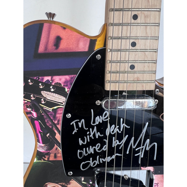 Marilyn Manson and Johnny Depp one of a kind Telecaster electric guitar signed with proof.