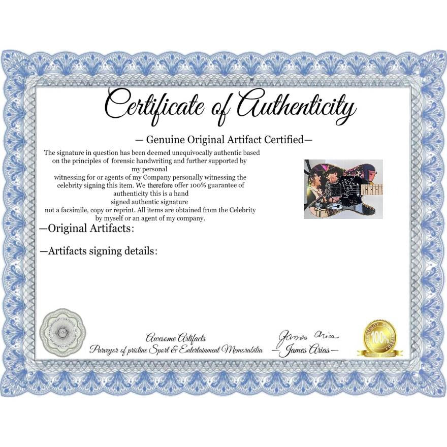 Marilyn Manson and Johnny Depp one of a kind Telecaster electric guitar signed with proof.