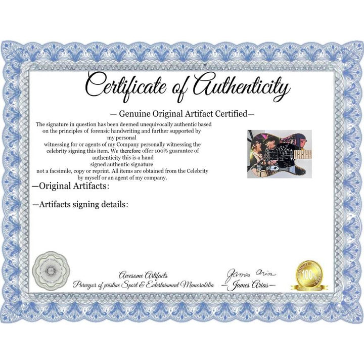 Marilyn Manson and Johnny Depp one of a kind Telecaster electric guitar signed with proof.