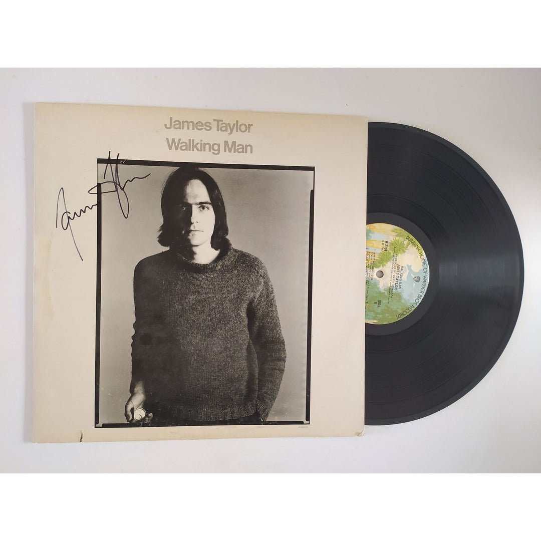 James Taylor Walking Man original LP signed with proof