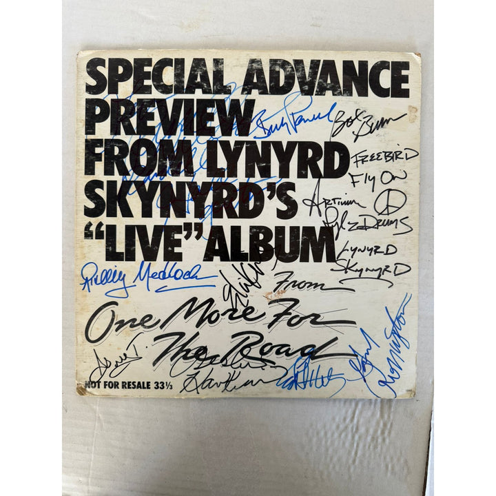 Lynyrd Skynyrd "One More From The Road" LP signed with proof.