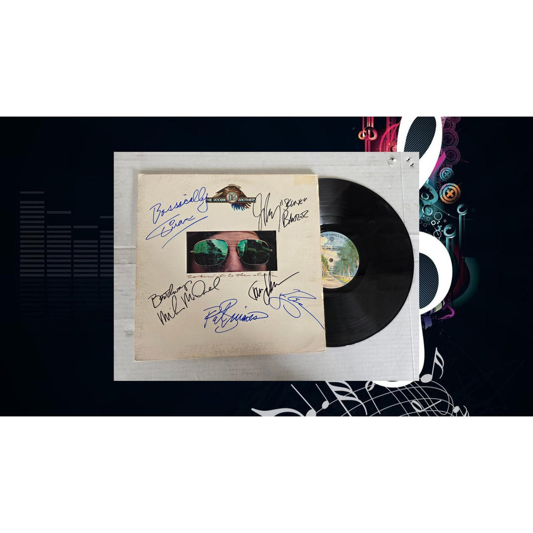 The Doobie Brothers ''Living on the Fault Line'' LP signed with proof.