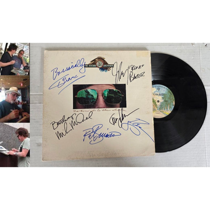 The Doobie Brothers ''Living on the Fault Line'' LP signed with proof.