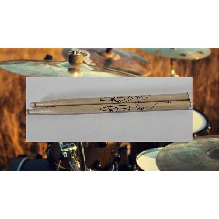 Taylor Hawkins David Grohl Foo Fighters Drumsticks signed with proof.