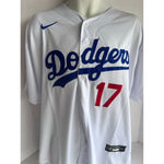 Load image into Gallery viewer, shohei ohtani Los Angeles Dodgers nike jersey signed in english and japanese with proof
