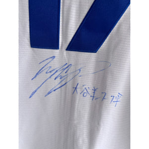 shohei ohtani Los Angeles Dodgers nike jersey signed in english and japanese with proof