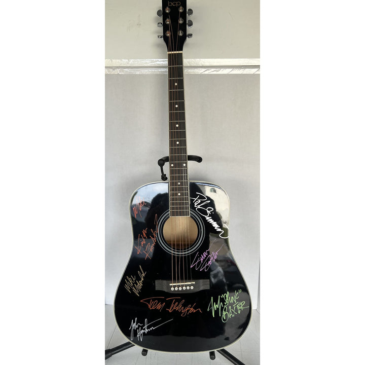 The Doobie Brothers Tom Johnston Patrick Simmons Michael McDonald Jeff "Skunk" Baxter and Keith Knudsen full size acoustic guitar signed