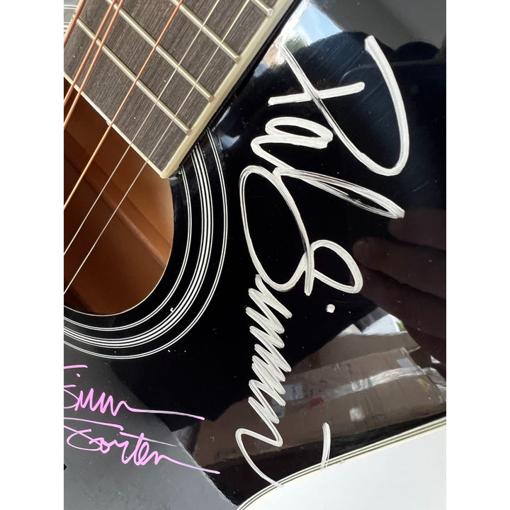 The Doobie Brothers Tom Johnston Patrick Simmons Michael McDonald Jeff "Skunk" Baxter and Keith Knudsen full size acoustic guitar signed