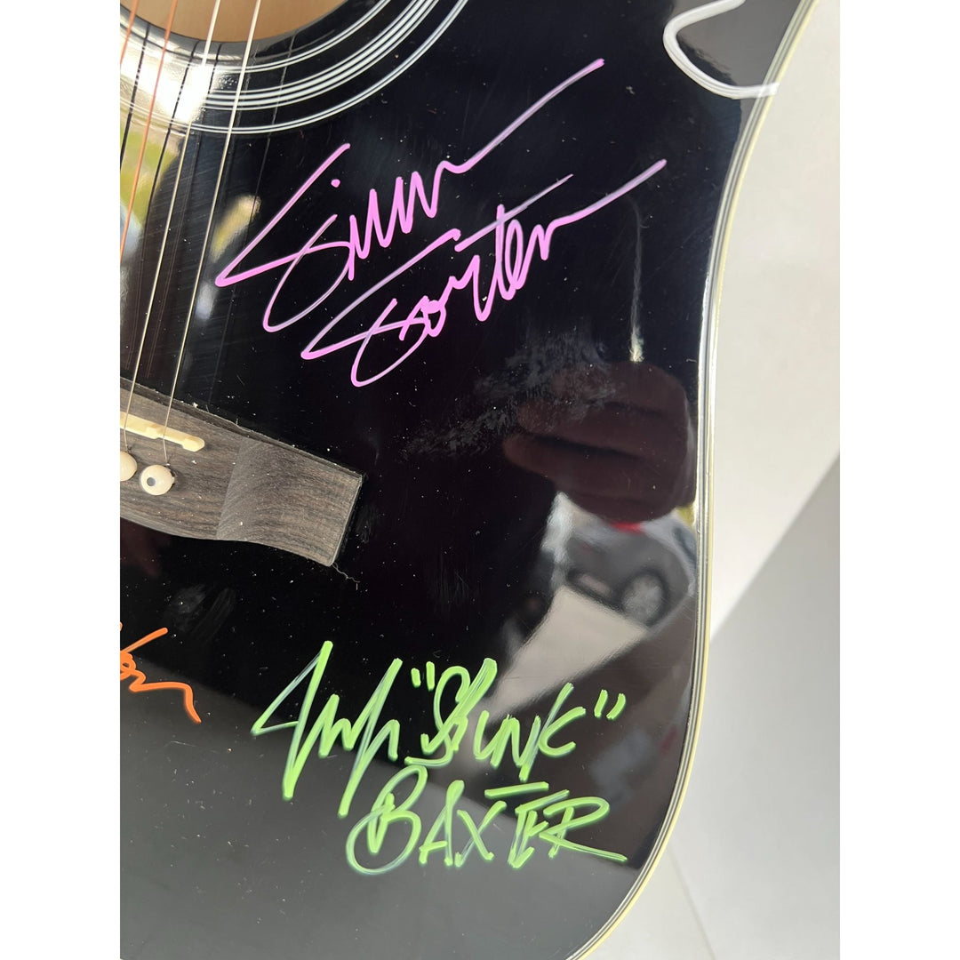 The Doobie Brothers Tom Johnston Patrick Simmons Michael McDonald Jeff "Skunk" Baxter and Keith Knudsen full size acoustic guitar signed