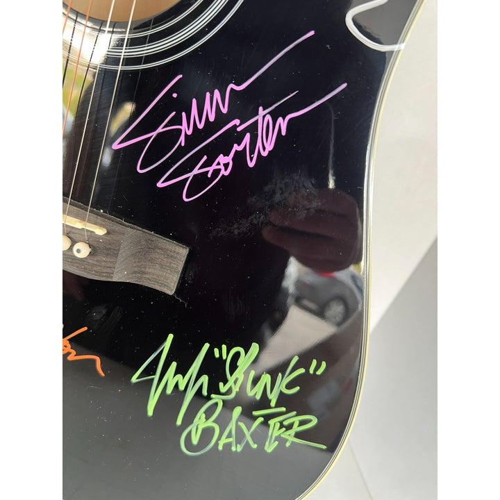 The Doobie Brothers Tom Johnston Patrick Simmons Michael McDonald Jeff "Skunk" Baxter and Keith Knudsen full size acoustic guitar signed