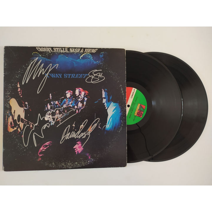 CSNY 4-Way Street David Crosby Neil Young Stephen Stills Graham Nash original LP signed with proof