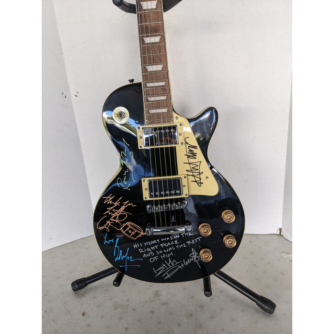 Rolling Stones les paul electric guitar signed by Mick, Keith, Charlie,Ronnie and Bill with lyrics and sketches incredible!