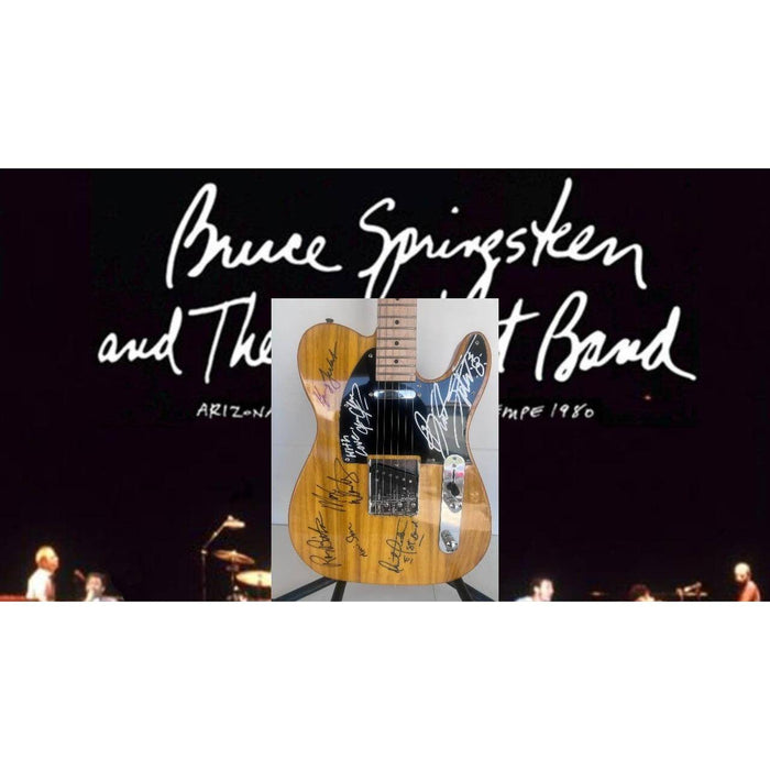 Bruce Springsteen Clarence Clemons and the E street band telecaster electric guitar signed with proof