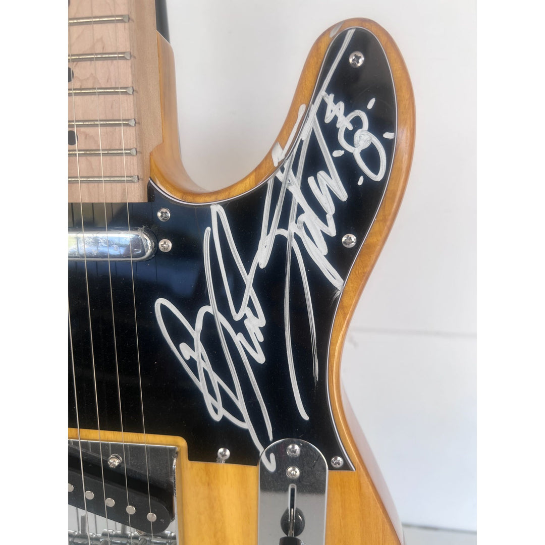 Bruce Springsteen Clarence Clemons and the E street band telecaster electric guitar signed with proof.