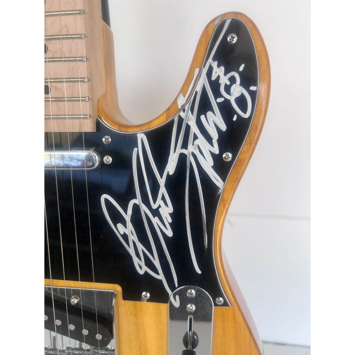 Bruce Springsteen Clarence Clemons and the E street band telecaster electric guitar signed with proof.