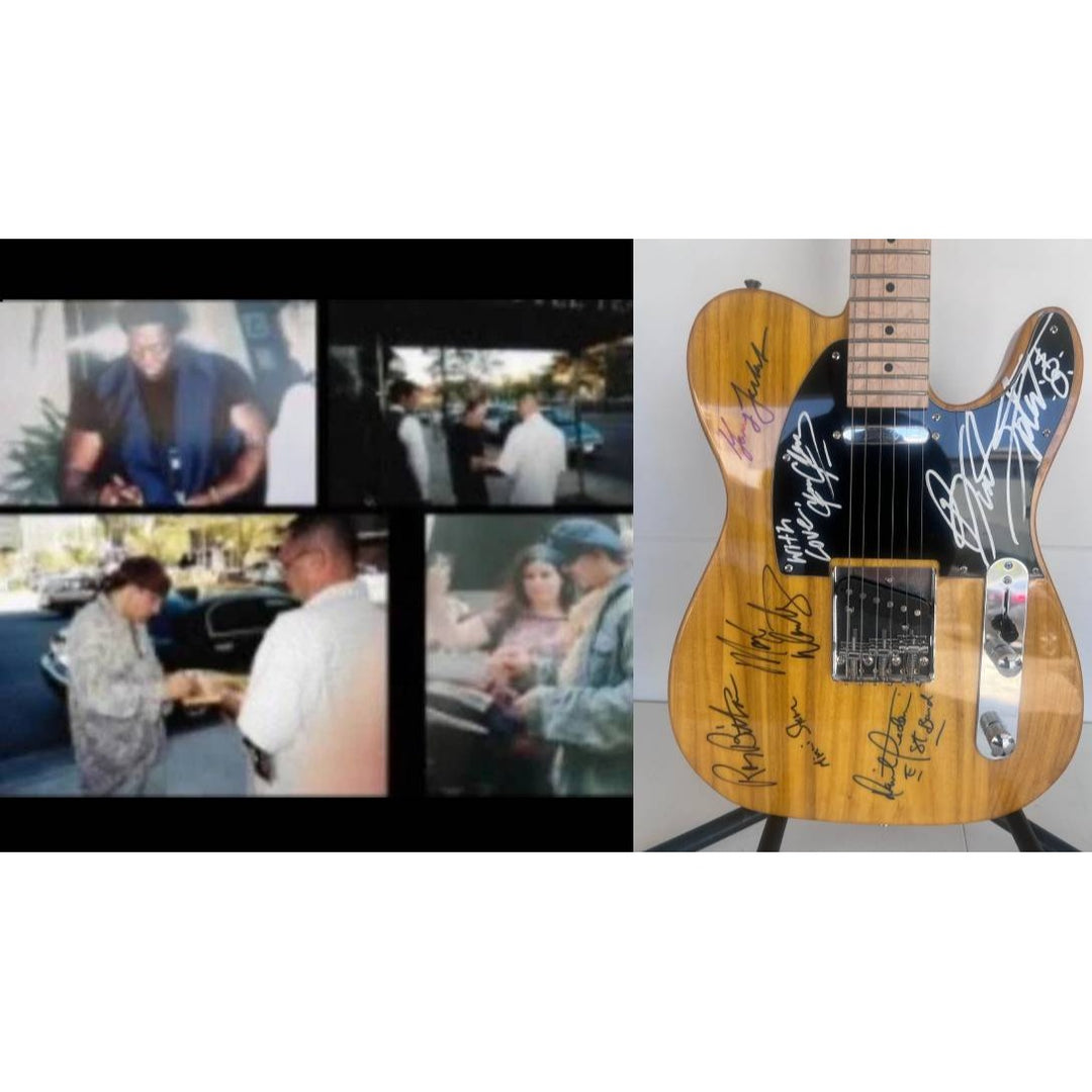 Bruce Springsteen Clarence Clemons and the E street band telecaster electric guitar signed with proof.