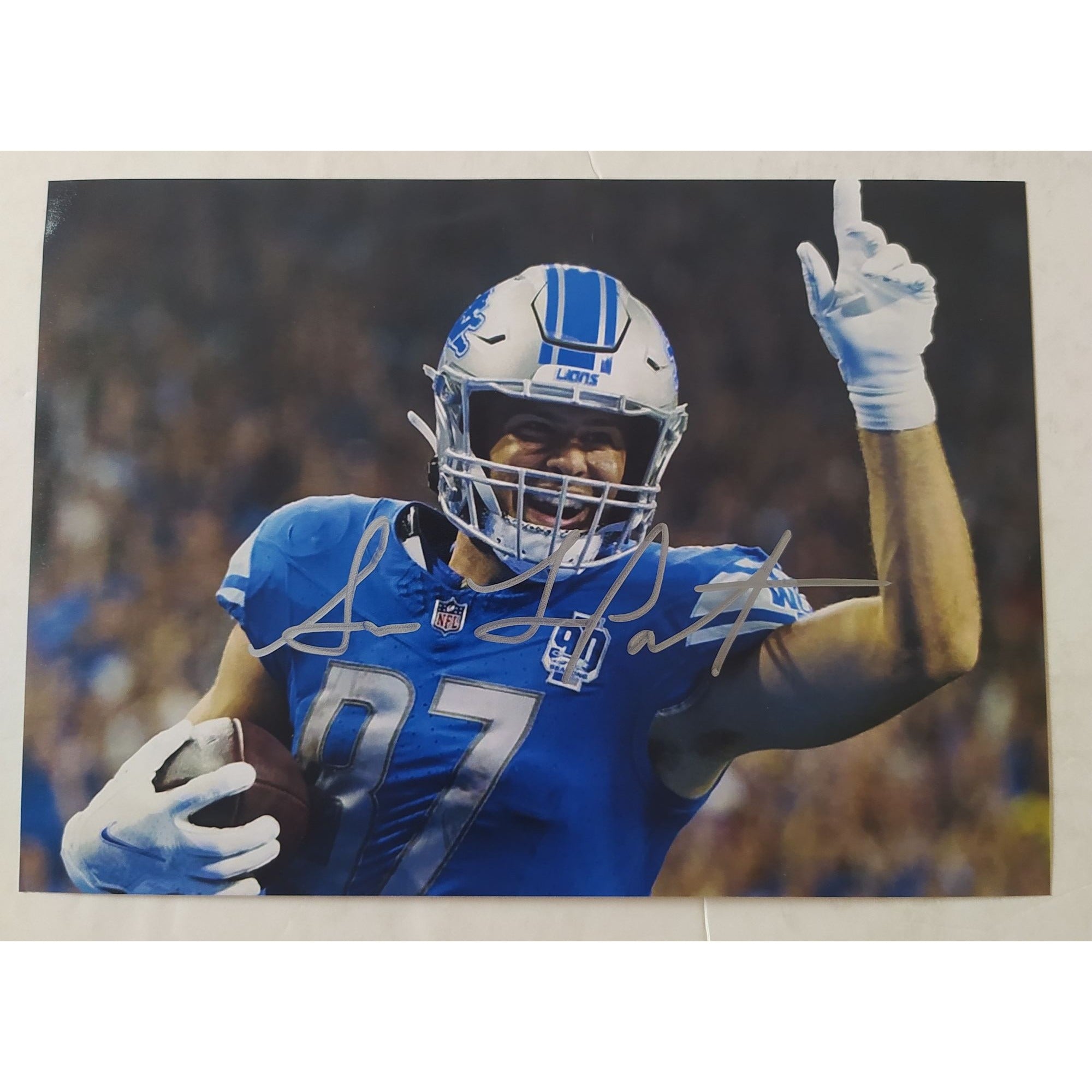 Sam LaPorta, Detroit, Lions, 5x7 photo, signed, with proof