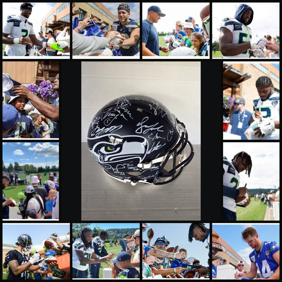 Signing-photo collage of original photographs and exact helmet #7