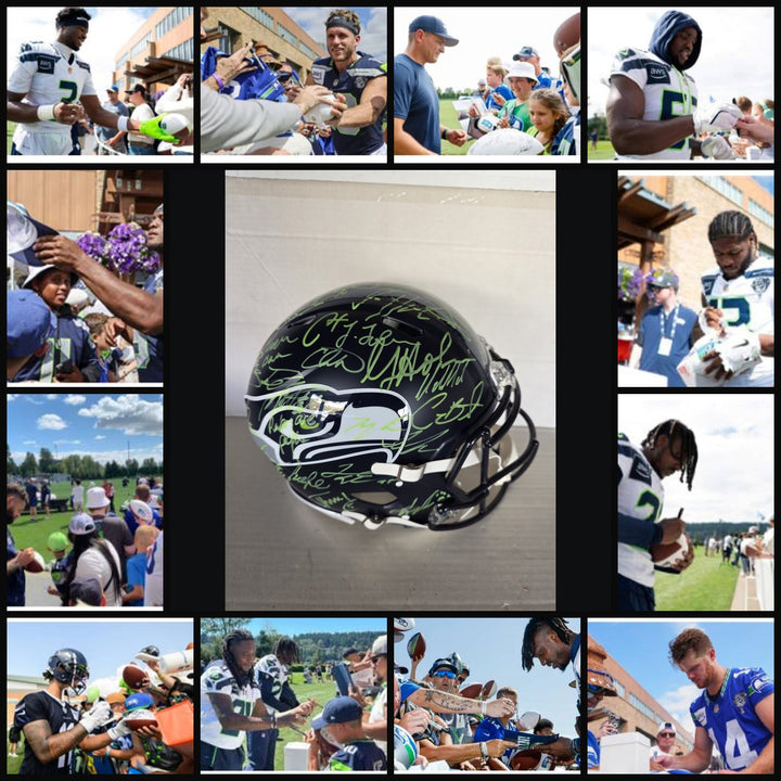 Signing-photo collage of original photographs and exact helmet #9