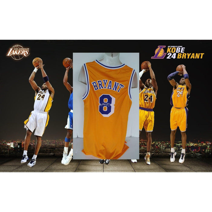 Kobe Bryant Los Angeles Lakers vintage adidas #8 size xl, embroidered jersey signed with proof
