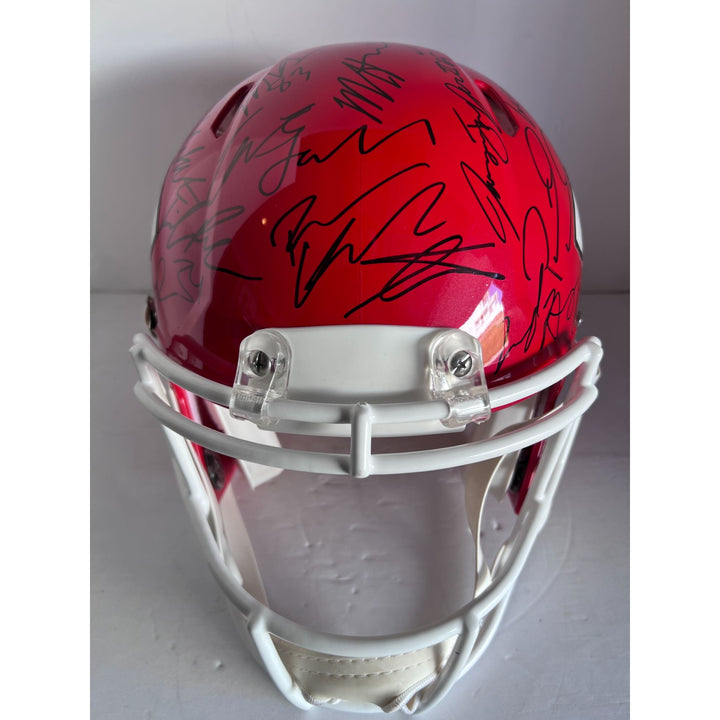 Patrick Mahomes Kansas City Chiefs Riddell authentic helmet 2024 team signed with proof