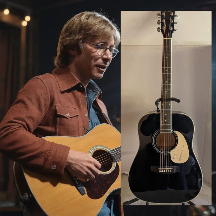 John Denver 41' full size acoustic guitar signed with proof