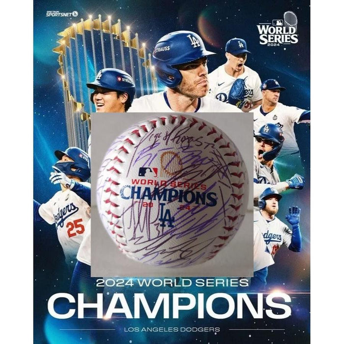 Los Angeles Dodgers 2024 World Series Champions Dave Roberts (25 signed ) Rawlings MLB baseball signed  with proof 