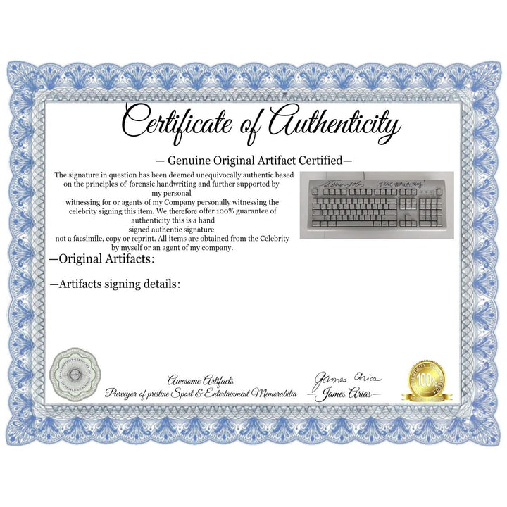 Steve Jobs "I love manufacturing" signed with inscription vintage Apple Keyboard signed with proof Awesome Artifacts