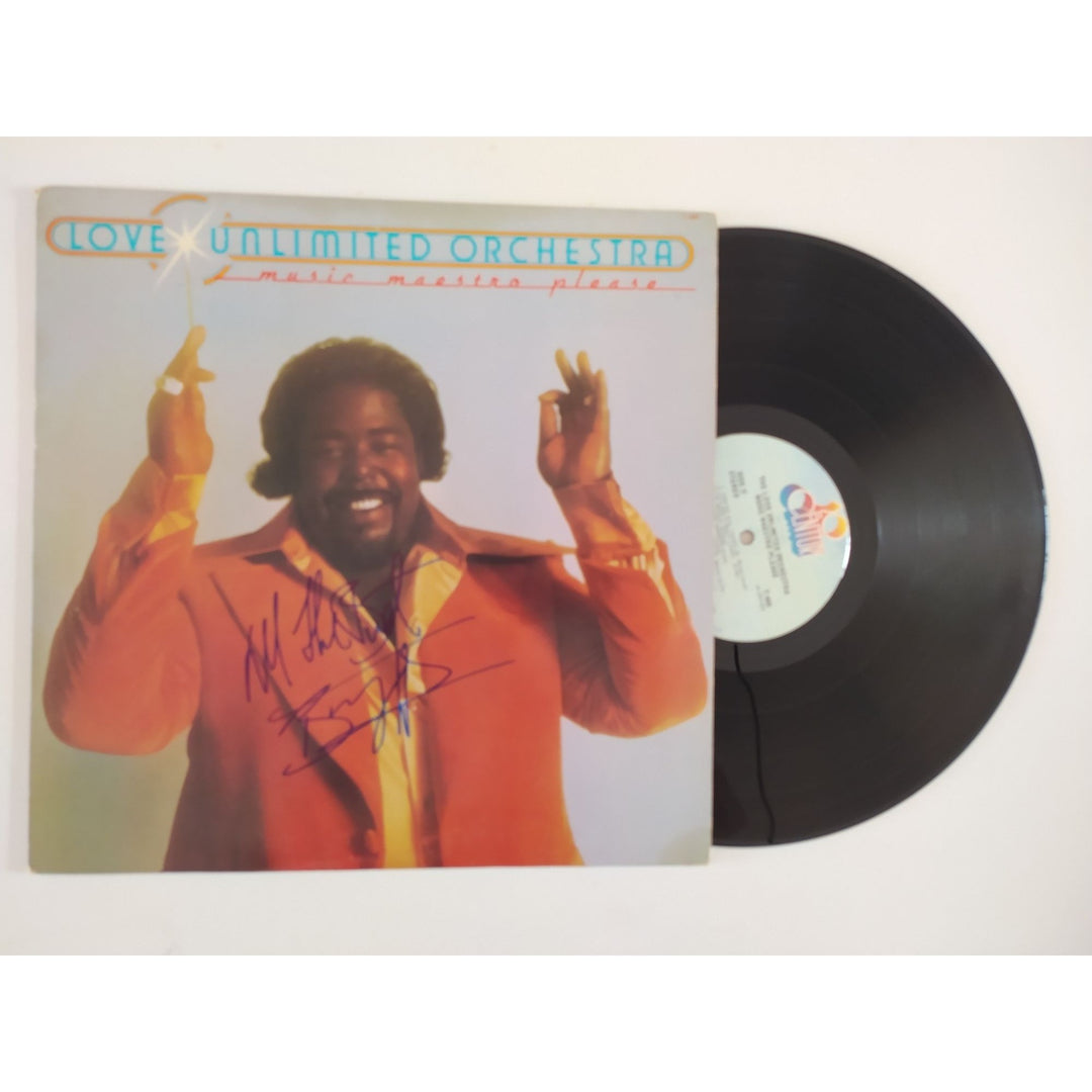 Barry White Love Unlimited Orchestra music maestro please original LP signed