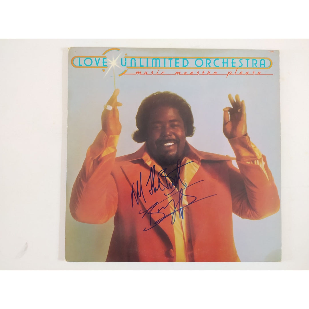 Barry White Love Unlimited Orchestra music maestro please original LP signed