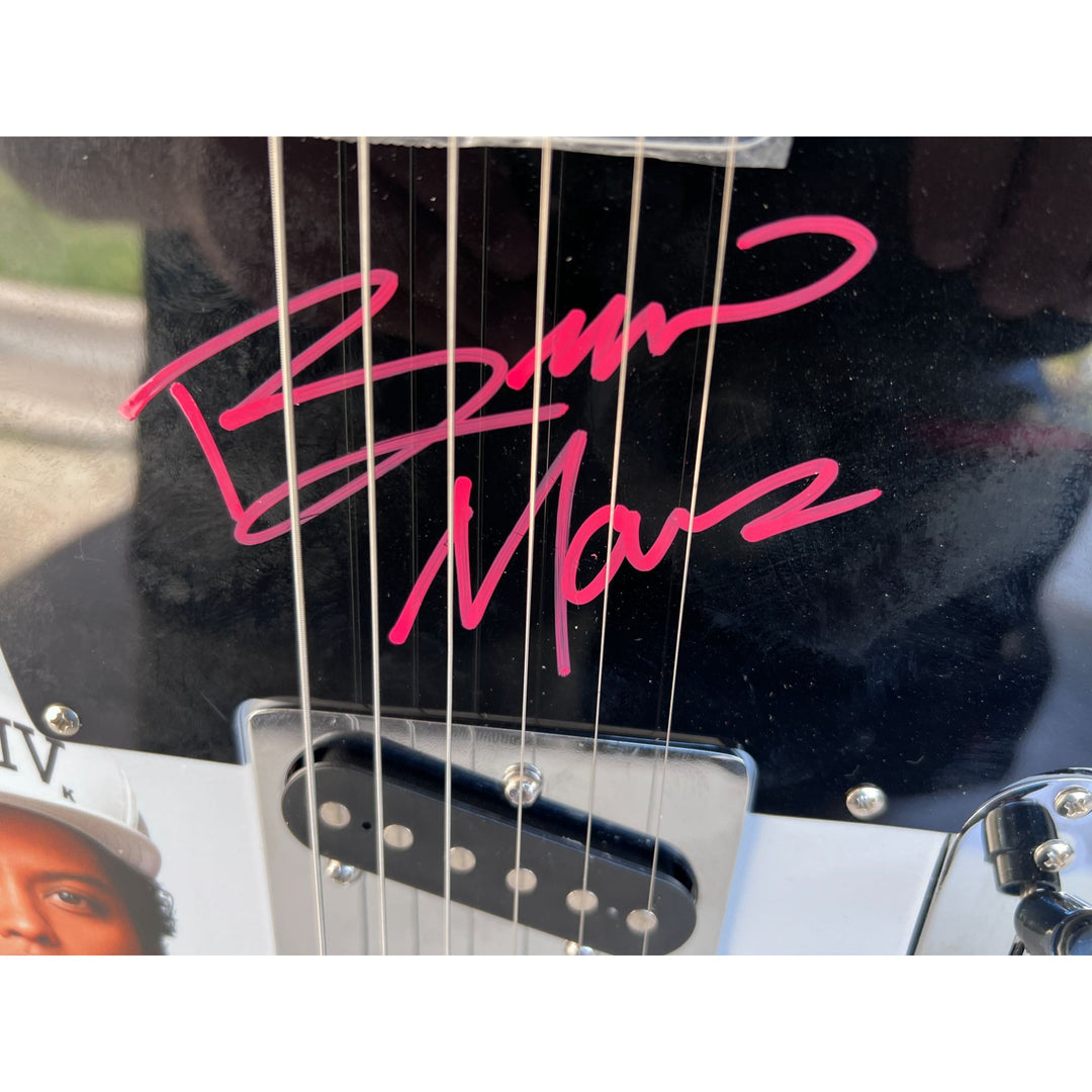 Bruno Mars "One of a Kind" telecaster full size electric guitar signed with proof.