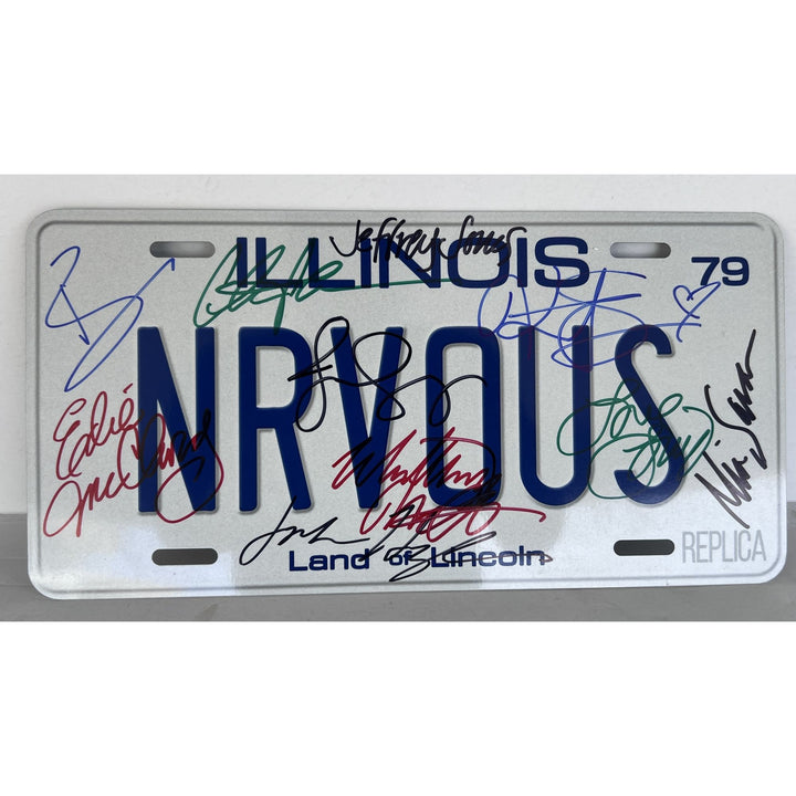 Ferris Bueller's Day Off original licence plate signed Matthew Broderick John Hughes Jennifer Grey Charlie Sheen Ben Stein.