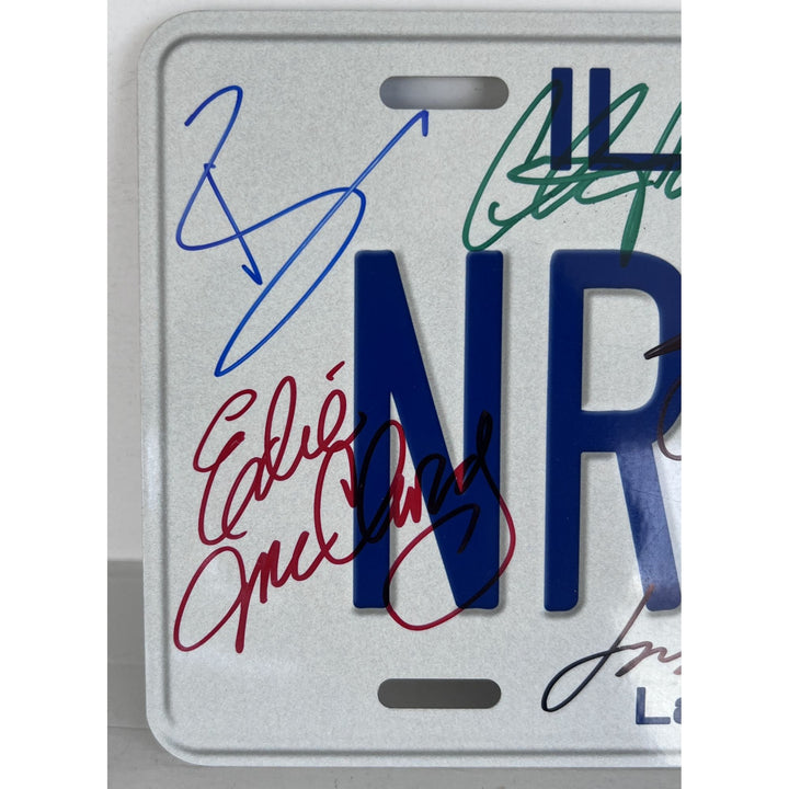 Ferris Bueller's Day Off original licence plate signed Matthew Broderick John Hughes Jennifer Grey Charlie Sheen Ben Stein.