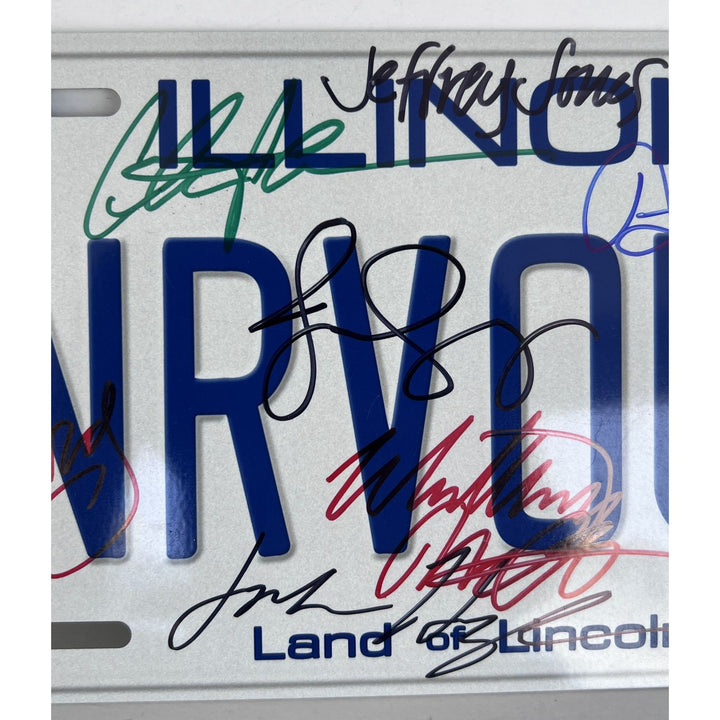 Ferris Bueller's Day Off original licence plate signed Matthew Broderick John Hughes Jennifer Grey Charlie Sheen Ben Stein.