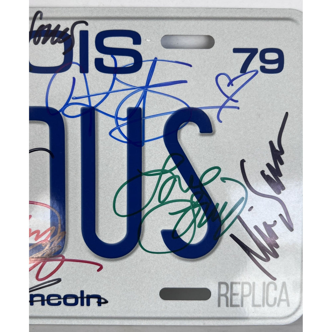 Ferris Bueller's Day Off original licence plate signed Matthew Broderick John Hughes Jennifer Grey Charlie Sheen Ben Stein.