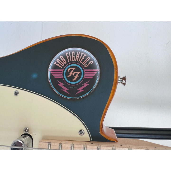 David Grohl Foo Fighters Nirvana with hand made sketch  one of a kind full size electric guitar signed with proof.