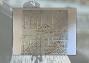 Aaron Judge authentic Yankee game used base from Yankee stadium signed with proof