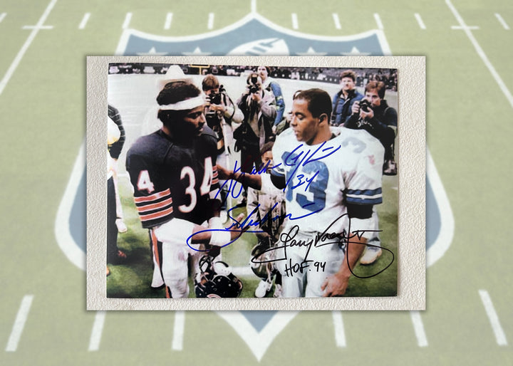 Walter Payton and Tony Dorsett 8x10 photo signed