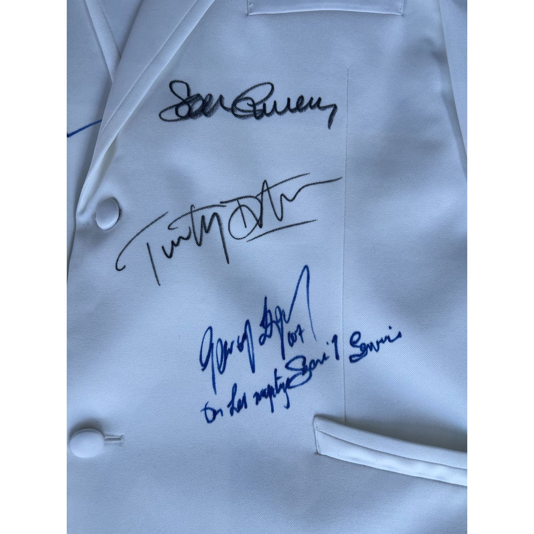 James Bond 007 full size tuxedo signed by Sean Connery, Daniel Craig, George Lazenby, Roger Moore, Timothy Dalton, Pierce Brosnan