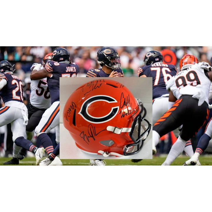 Chicago Bears Riddell full size helmet signed with proof