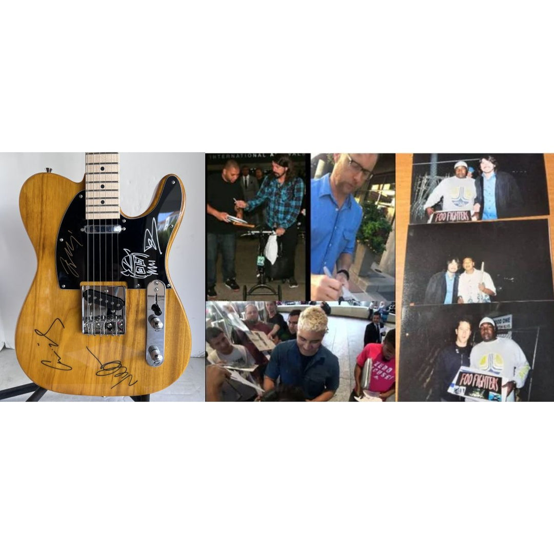 David grohl Taylor Hawkins the Foo Fighters Telecaster electric guitar signed with proof